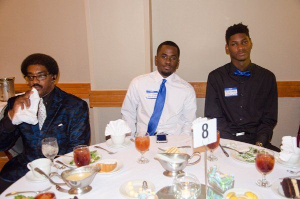 group of people eating