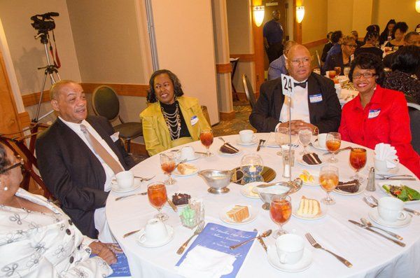 group of people eating