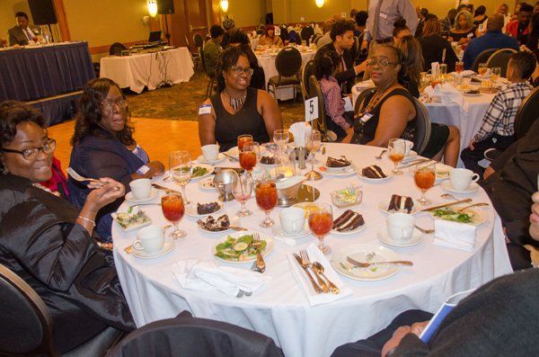 group of people eating