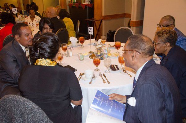 group of people eating