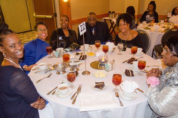 group of people eating