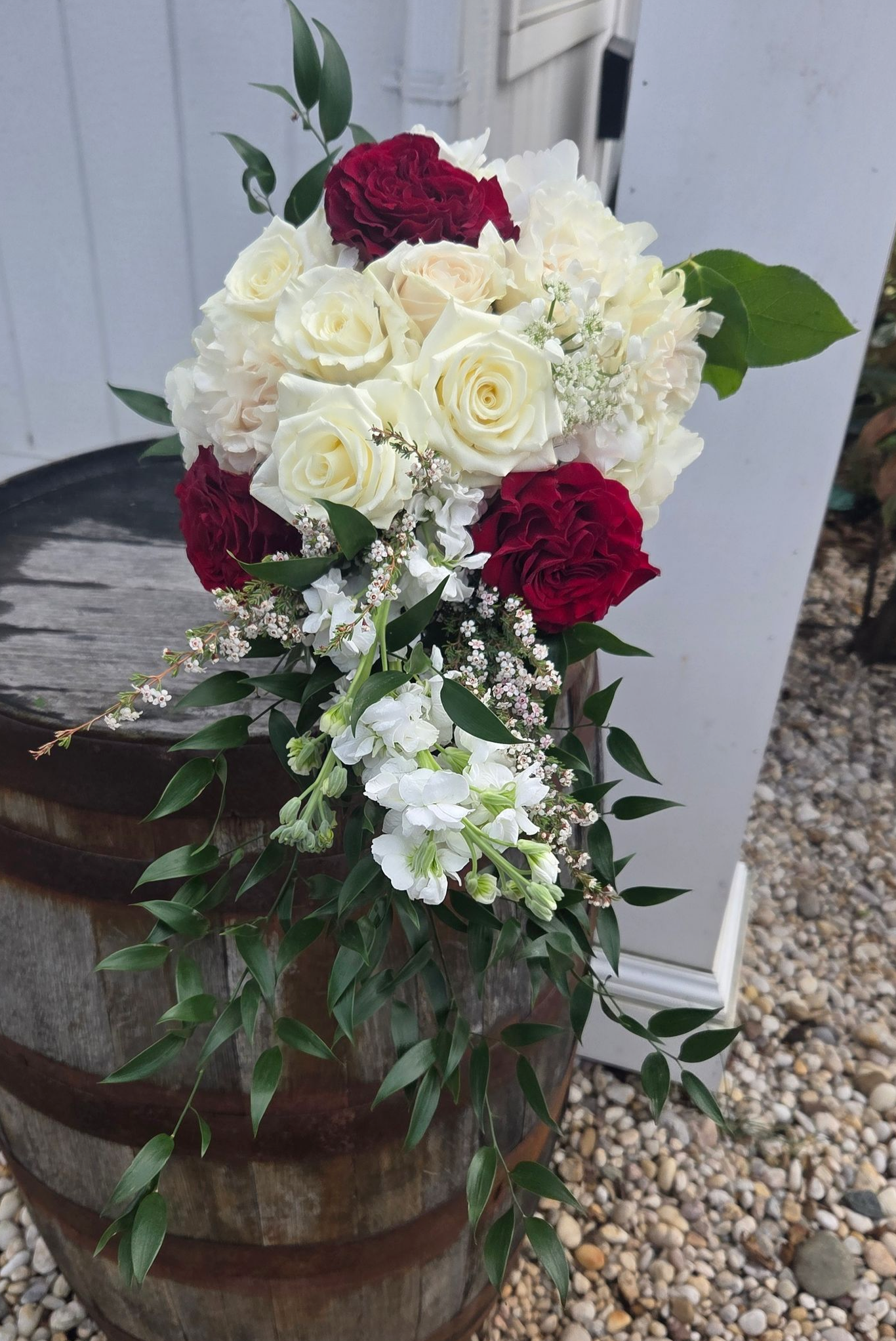Rustic Romance Cascading Bridal Bouquet