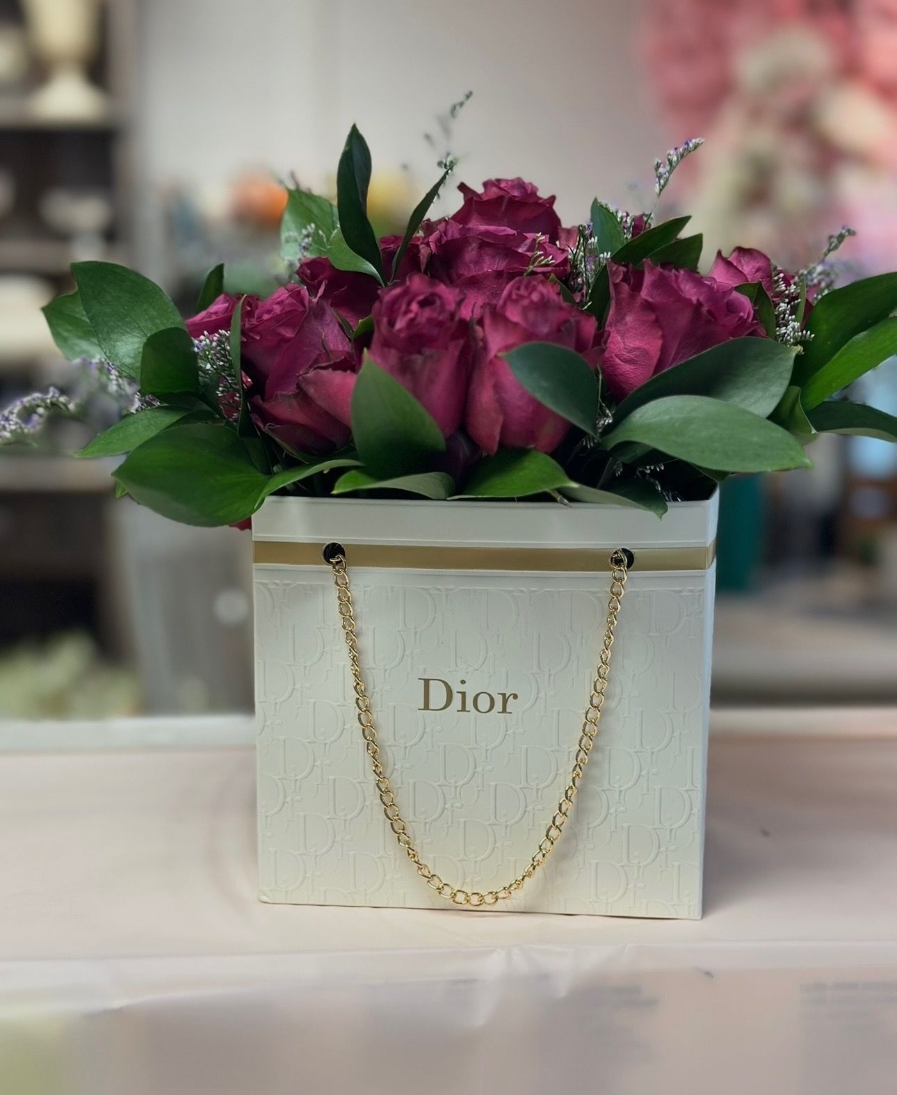 Dior Inspired Couture Rose Handbag