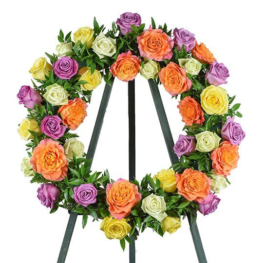 Pastel Rose Wreath