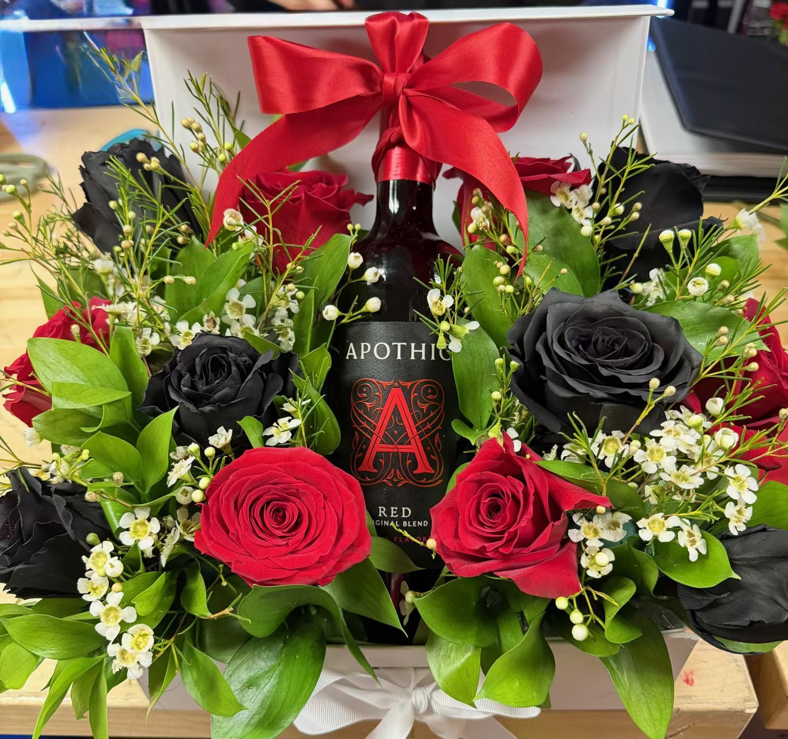 Wine Floral Gift Box