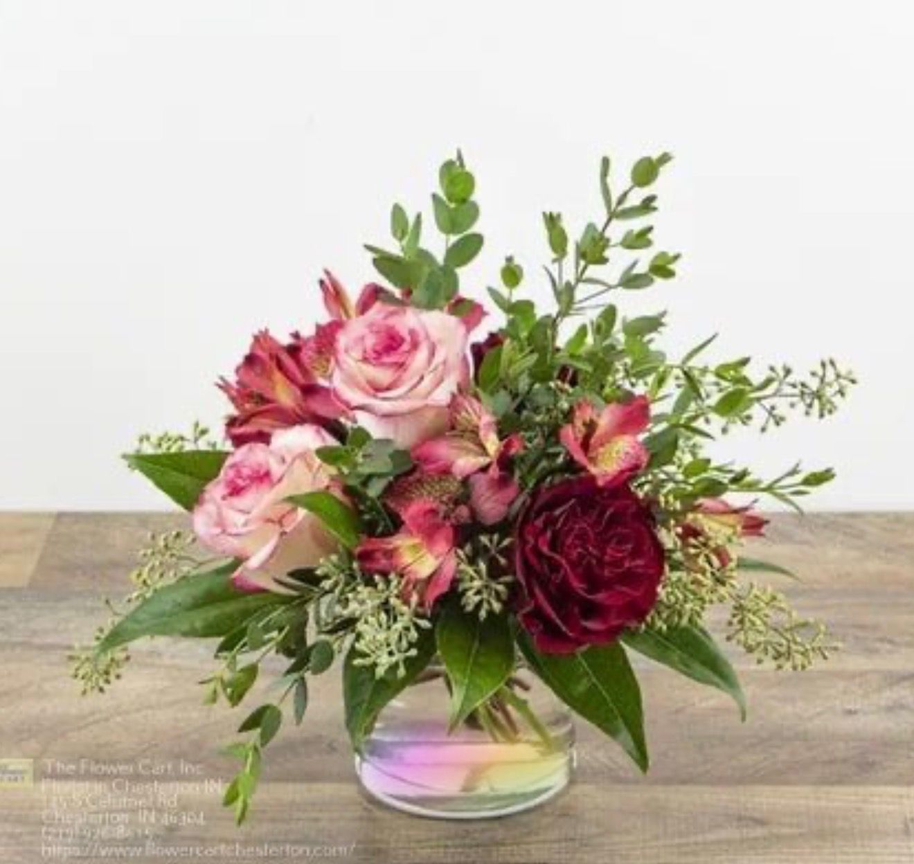 Ruby Blush Garden Vase