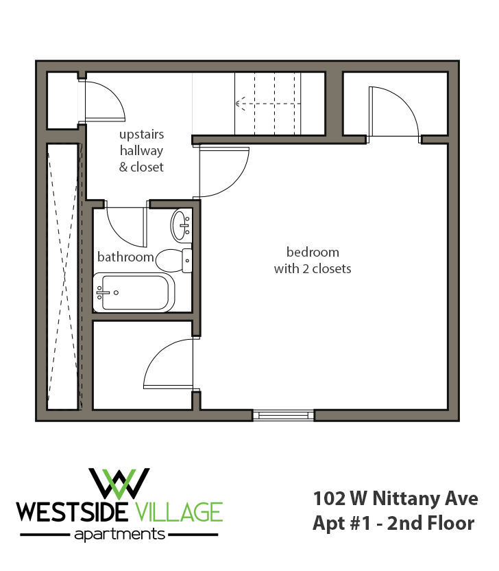 Floor Plan - 2nd floor - bedroom with two closets