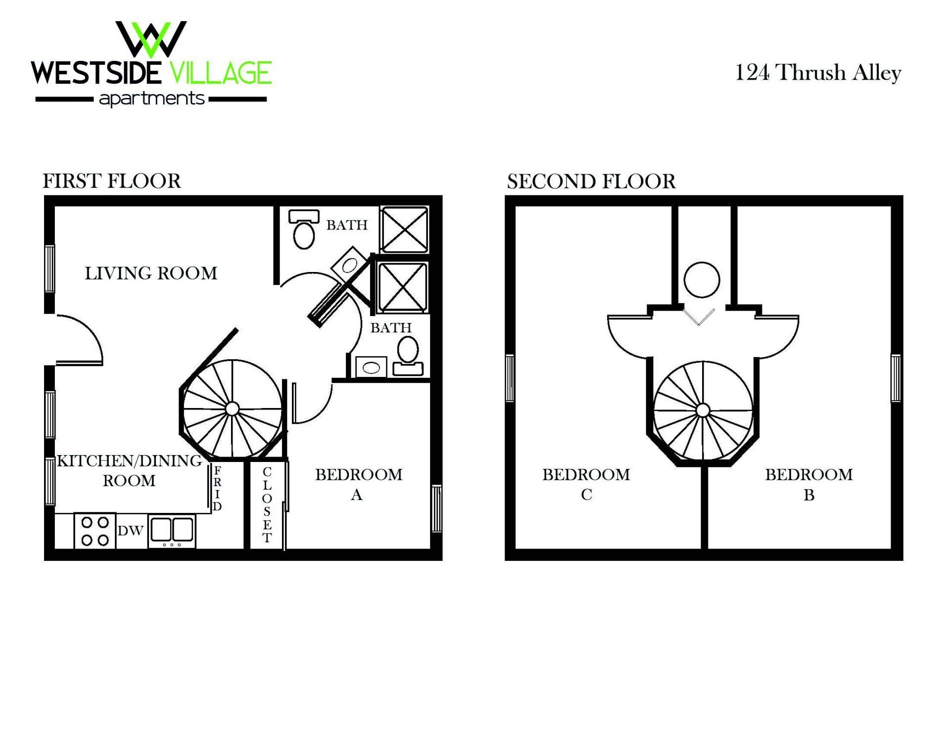 Floor Plan Apartment - Thrush Alley