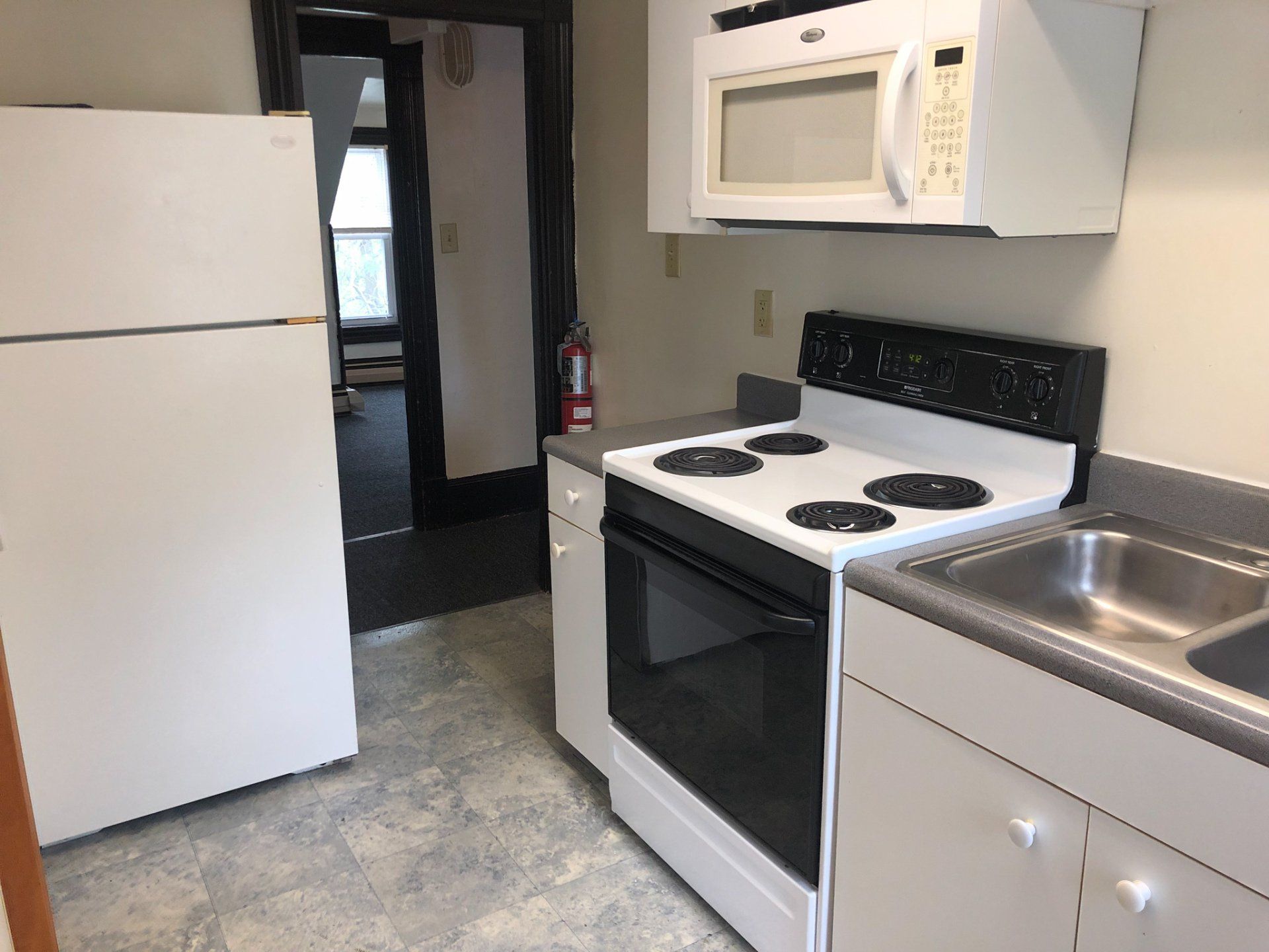 Kitchen stove and microwave