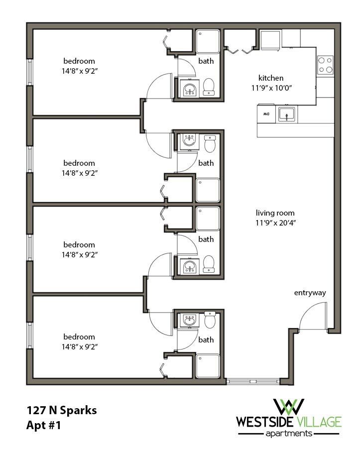 Floor Plan - 4 bedrooms