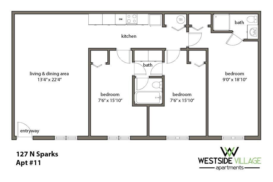 Floor Plan - 3 bedrooms