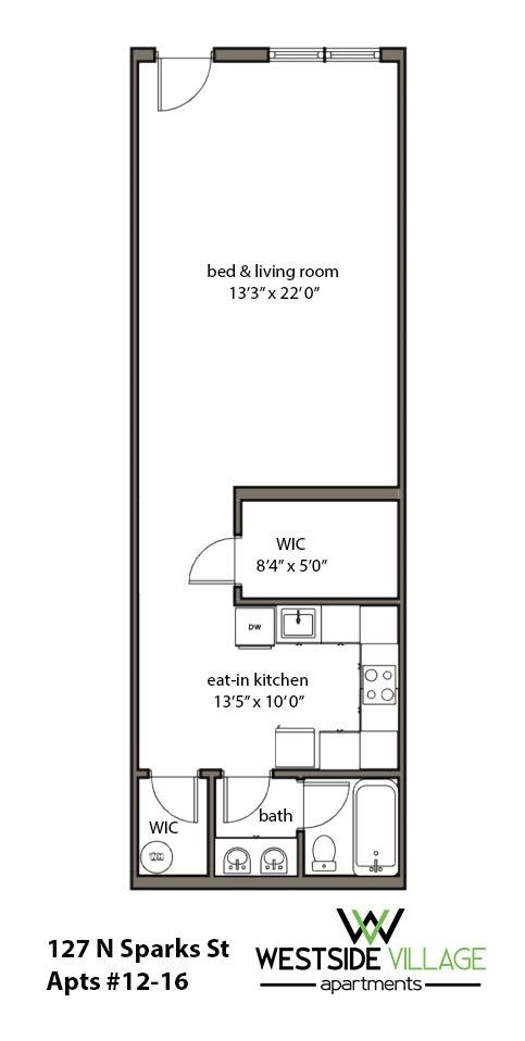 Floor Plan - bed and living room