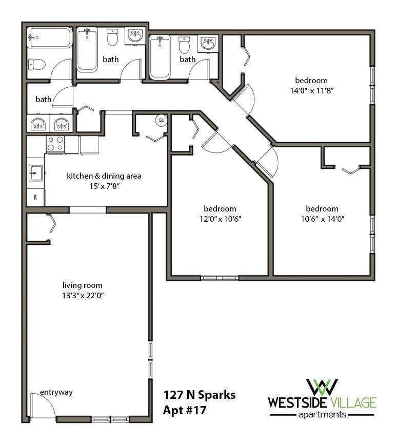 Floor Plan - 3 bedrooms