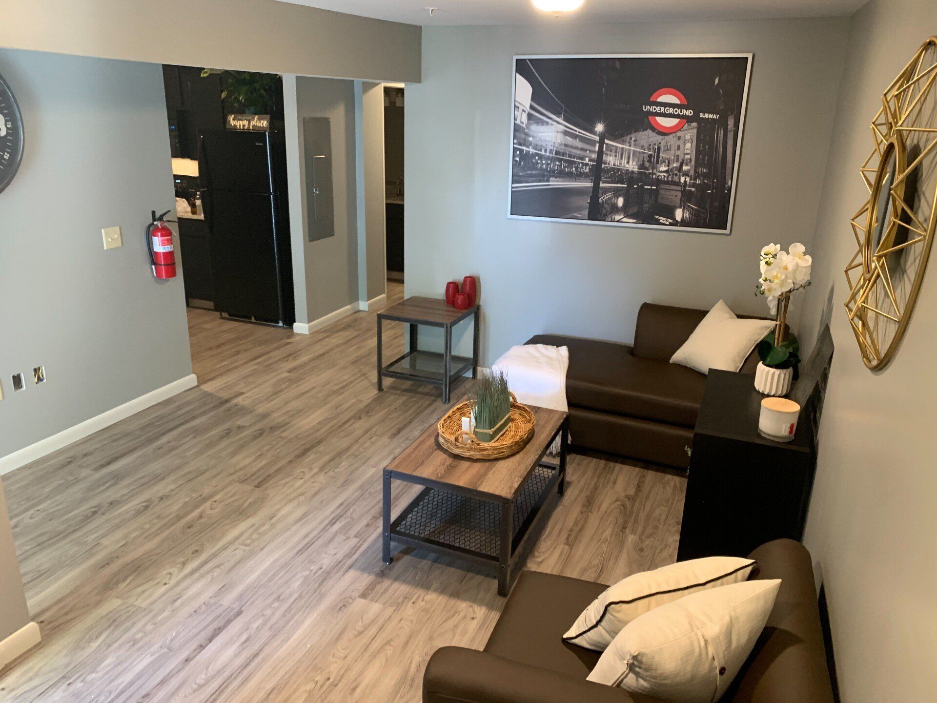 Living room view of couch