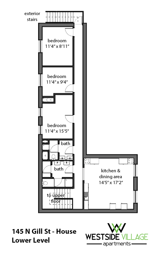 145 N. Gill Floor Plan: Lower Floor