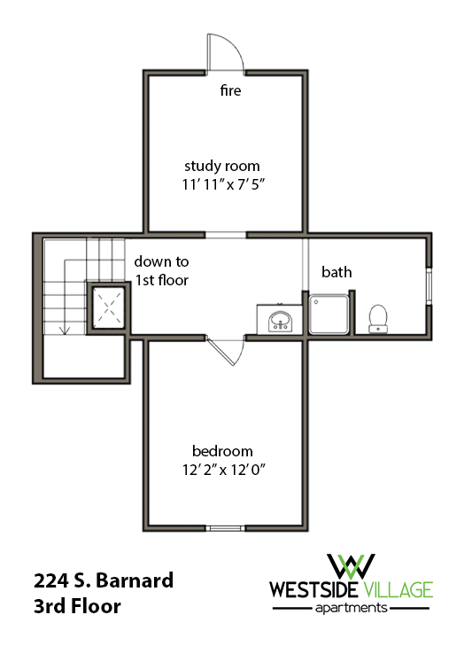 224 S. Barnard Floor Plan:Third Floor