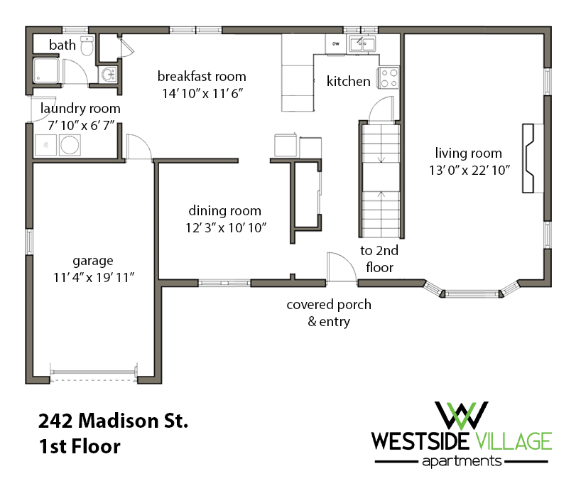 242 Madison Floor Plan: First Floor