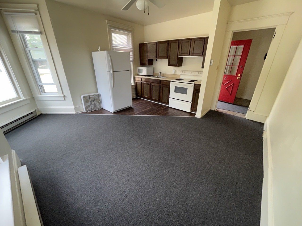 Living room and kitchen
