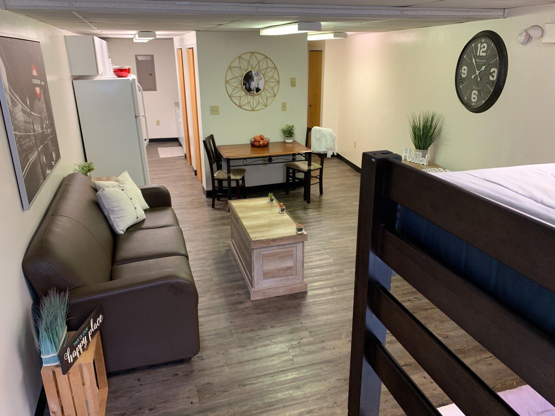 Living room with bunk beds