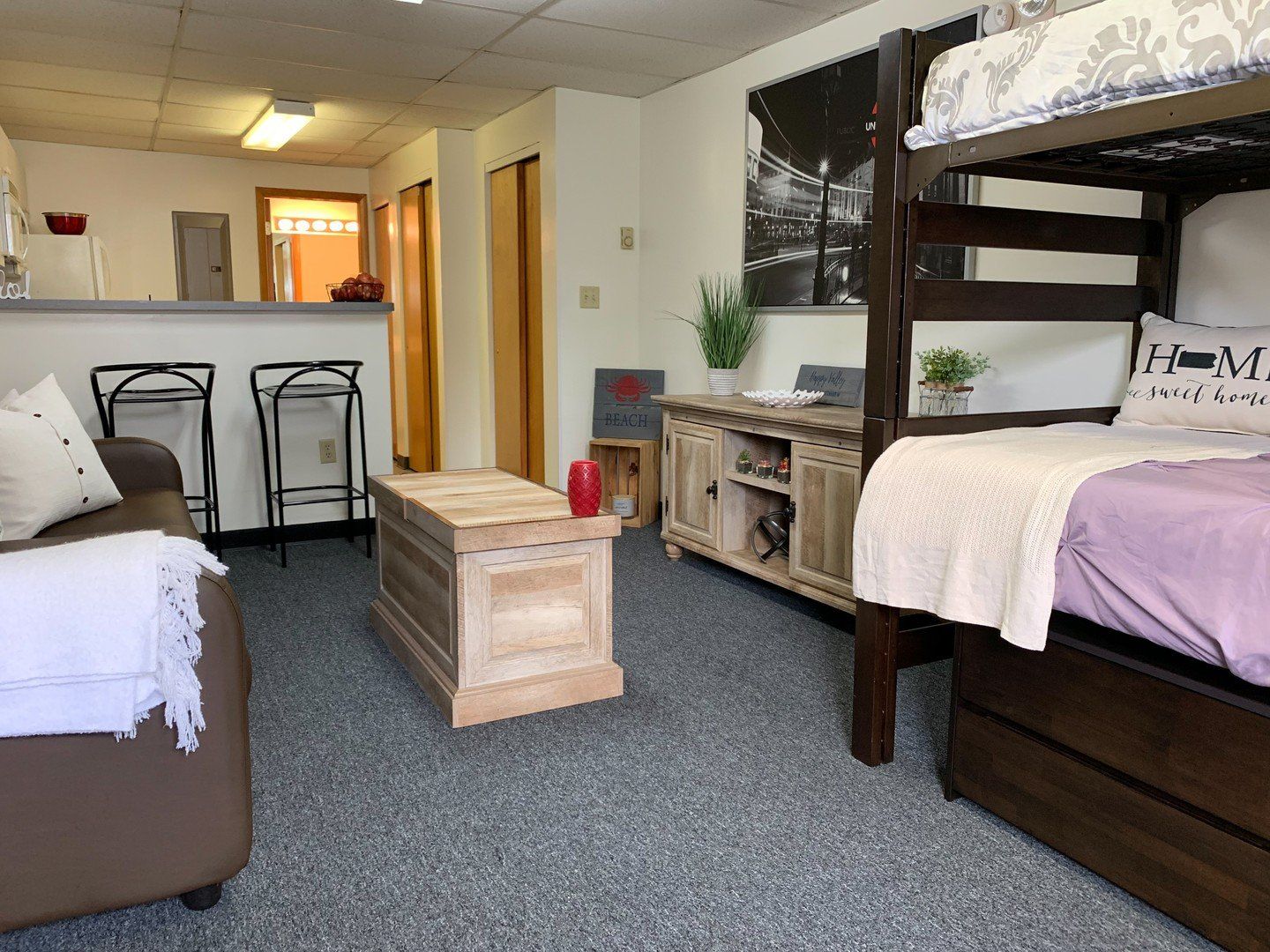 Living room with bunk beds
