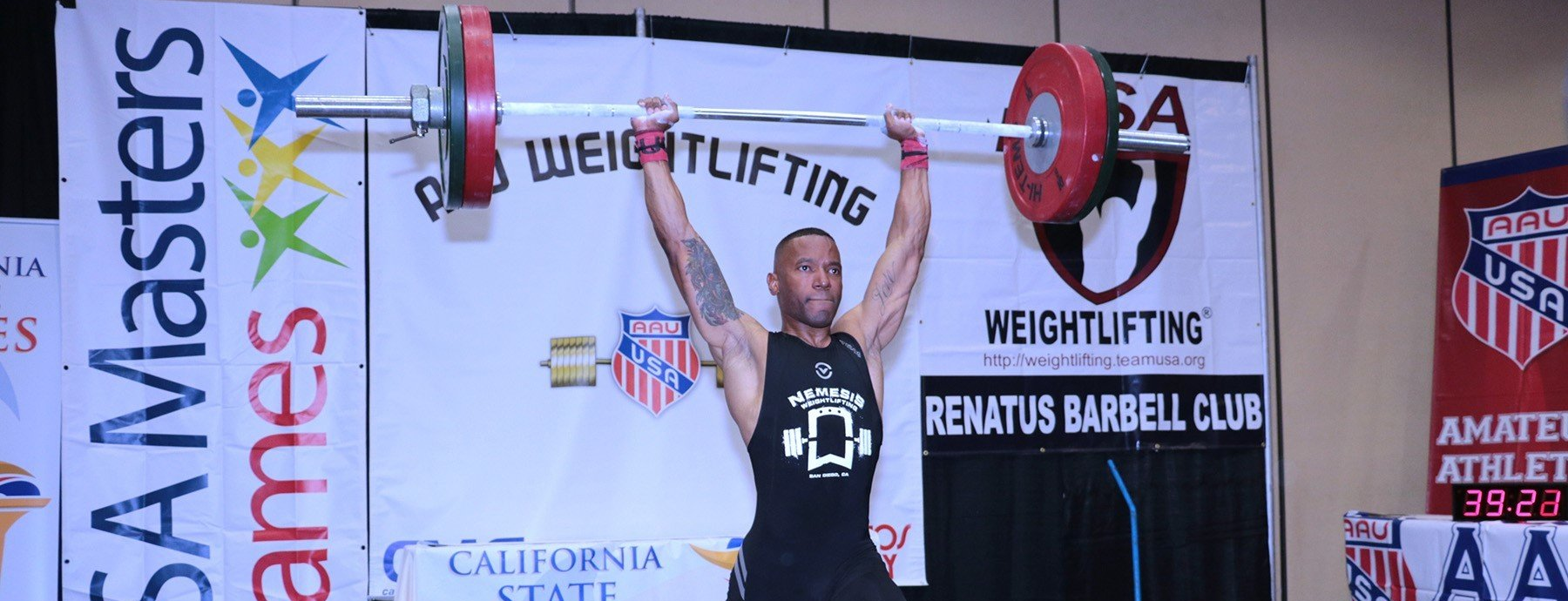 Young Man Weightlifting