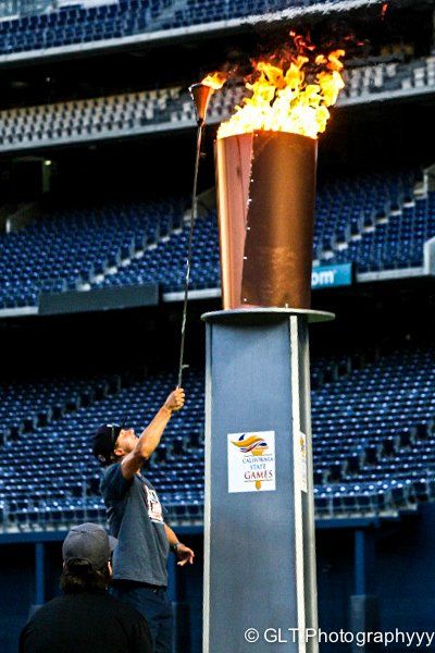 participant lighting games torch