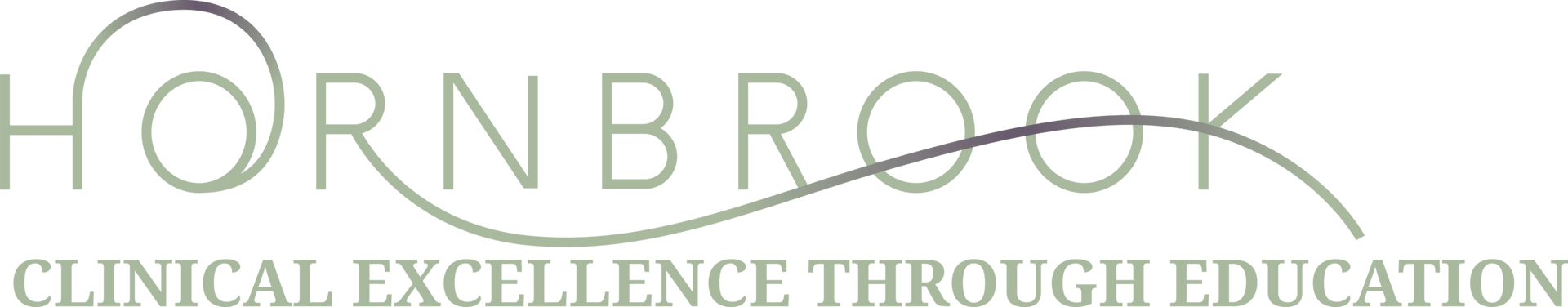 The hornbrook center for dentistry logo is purple and white.