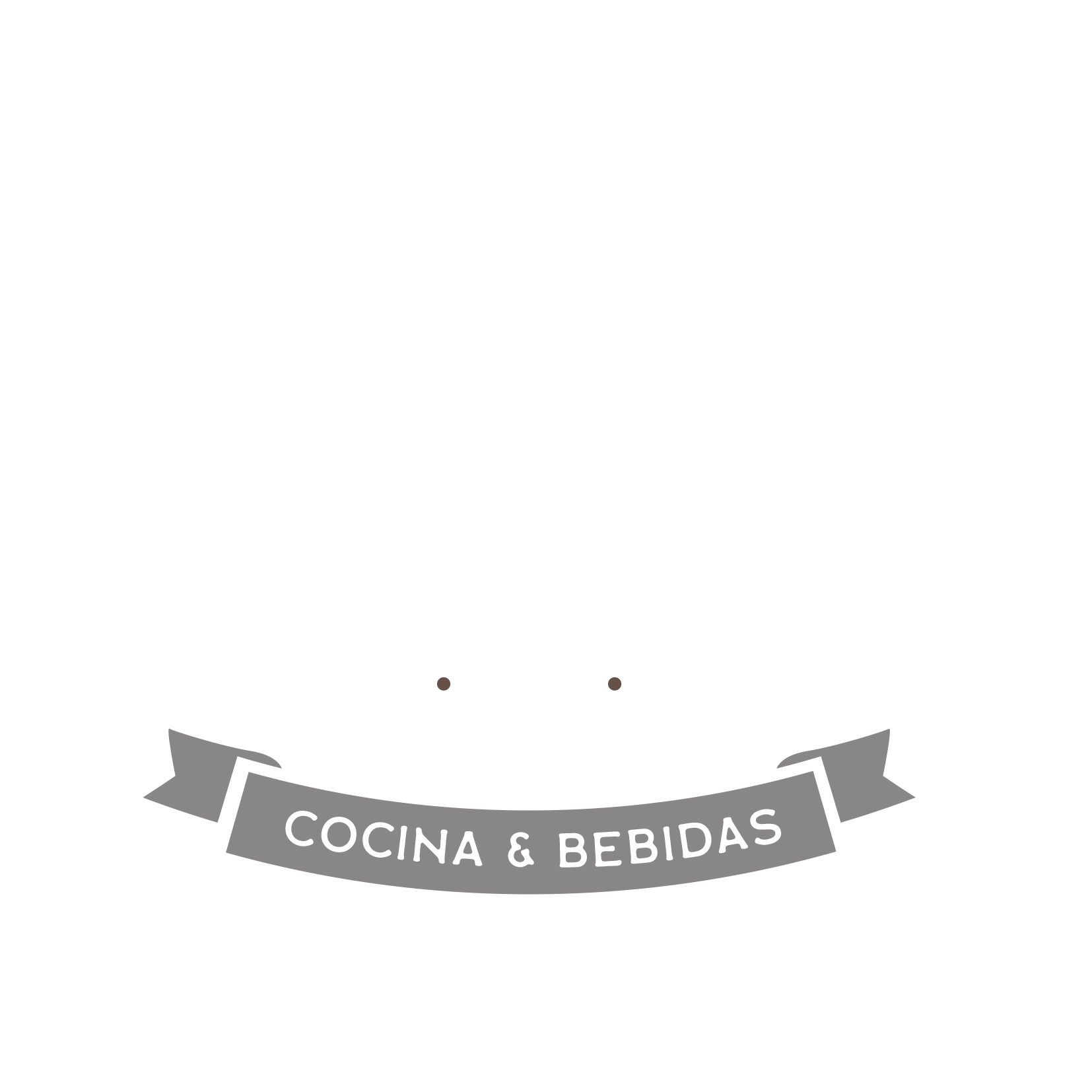 Un logotipo para cocina & bebidas con una cinta sobre fondo blanco.