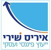 לוגו כחול וכתום עם חץ מצביע כלפי מעלה.