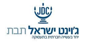 הלוגו של jdc הוא בעברית ויש עליו נר.