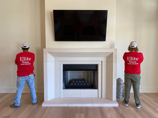 cast stone fireplace