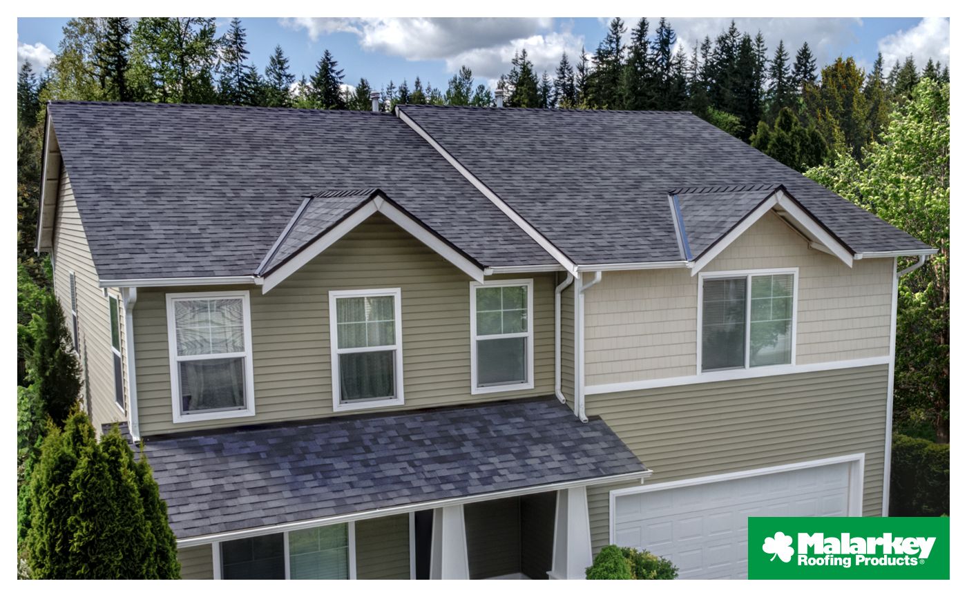 New residential roof with Malarkey roofing shingles