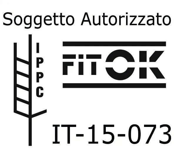 Marchio IPPC nero con gambo di grano, 