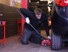 Tyre fitting in progress