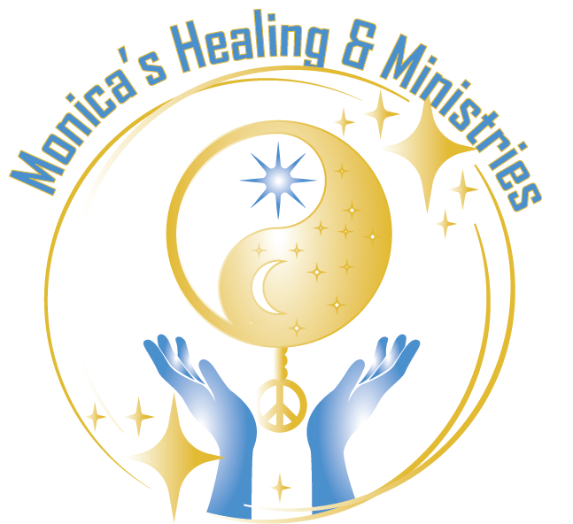 A logo for monica 's healing and ministries