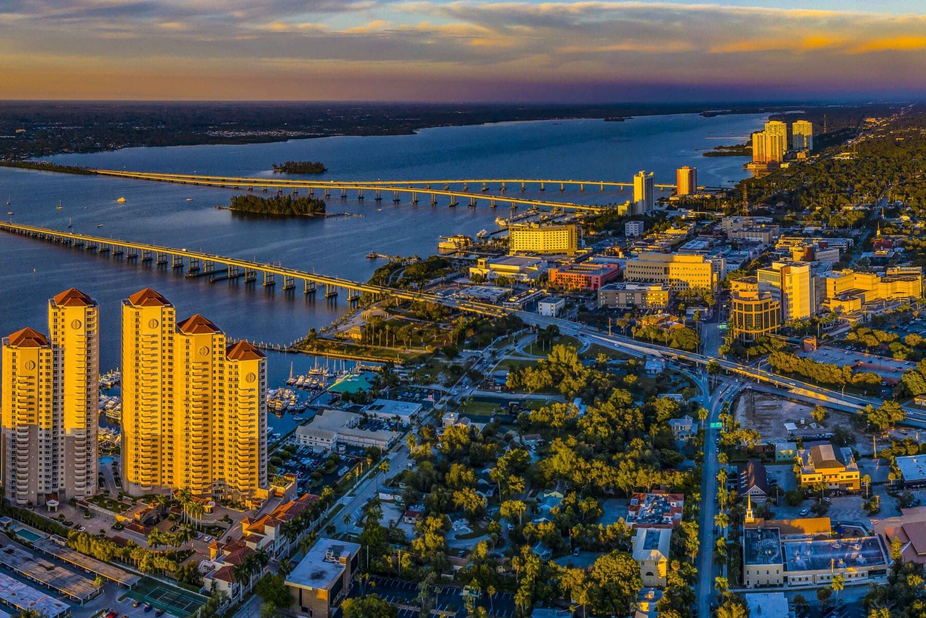 Downtown Fort Myers view for water and fire restoration services