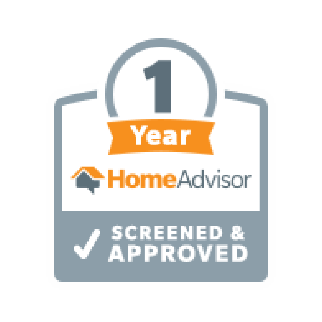 HomeAdvisor screened and approved badge. Includes a