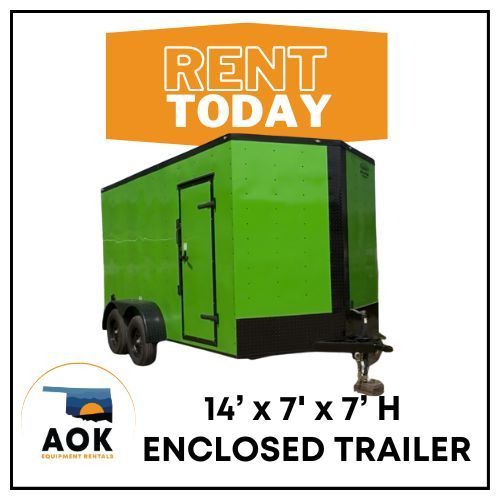 14 FT BY 67 INCH ENCLOSED TRAILER