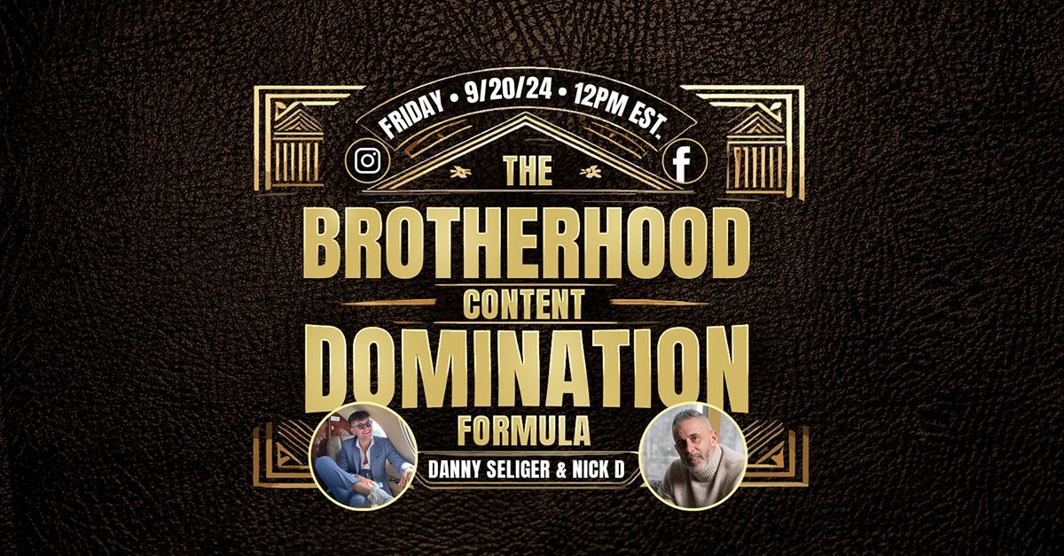 A poster for the brotherhood domination formula