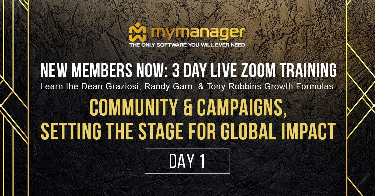 3 day zoom event about community and campaigns