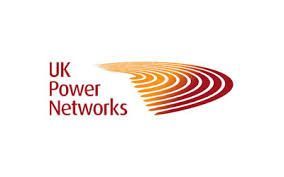 UK Power Networks logo: text and a curved abstract design in red, orange, and yellow.