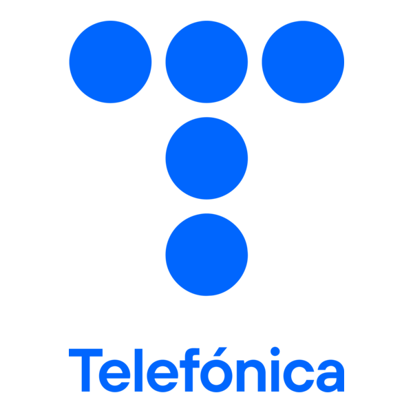 Telefónica logo: Blue letter 