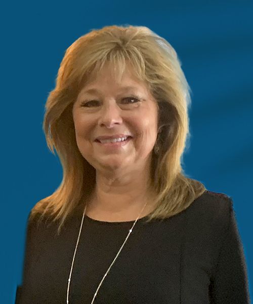 Lake hills family dentistry logo on a blue background