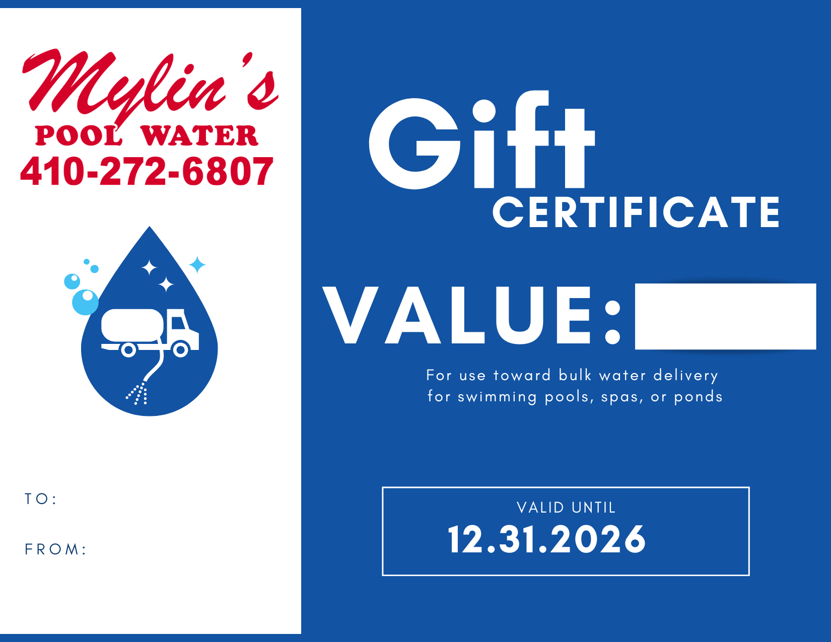 gift certificate
