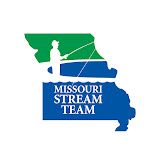 The missouri stream team logo is a silhouette of a man fishing in a boat.