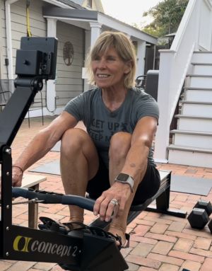 Woman on Rowing Machine