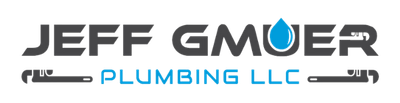 A logo for a plumbing company called jeff gmuer plumbing llc