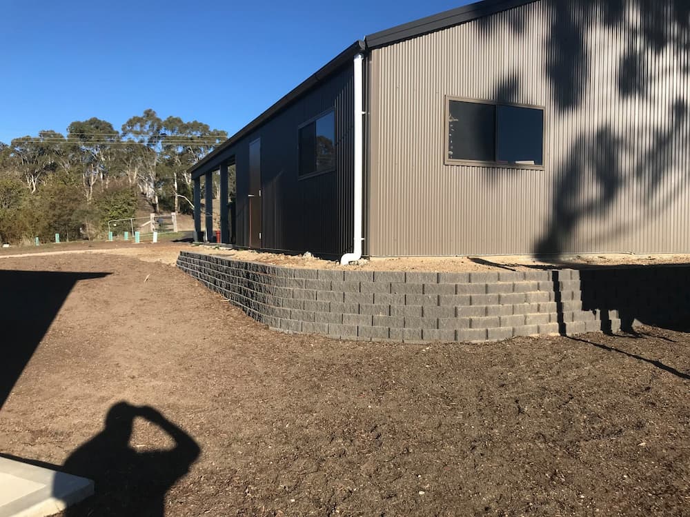Home With Retainer Walls — Smithcrete Concreting in Uralla, NSW