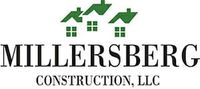 Millersburg Construction logo with green house icons above company name.