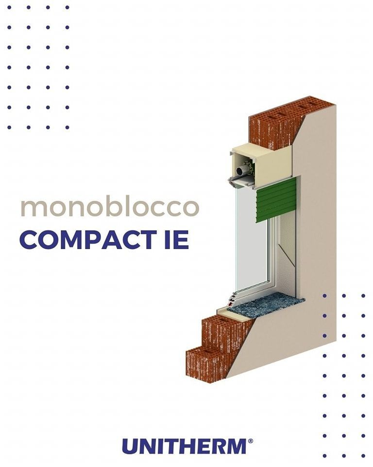 Viene mostrata una brochure per monoblocco compact ie su sfondo bianco.